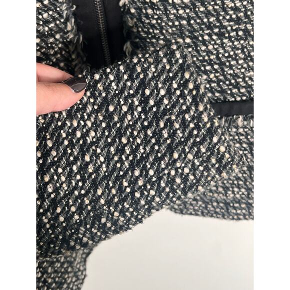 L.K. Bennett Long Sleeve Full Zip Tweed Jacket Black/White Women's Size US 8 - Picture 8 of 10